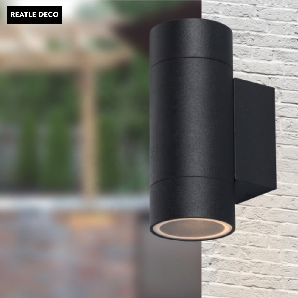 Outdoor Wall Lamp for Garden Promotion Die-casting Aluminum GU10 1 Light Waterproof OEM Tempered Glass IP65 Halogen Bulbs 20000