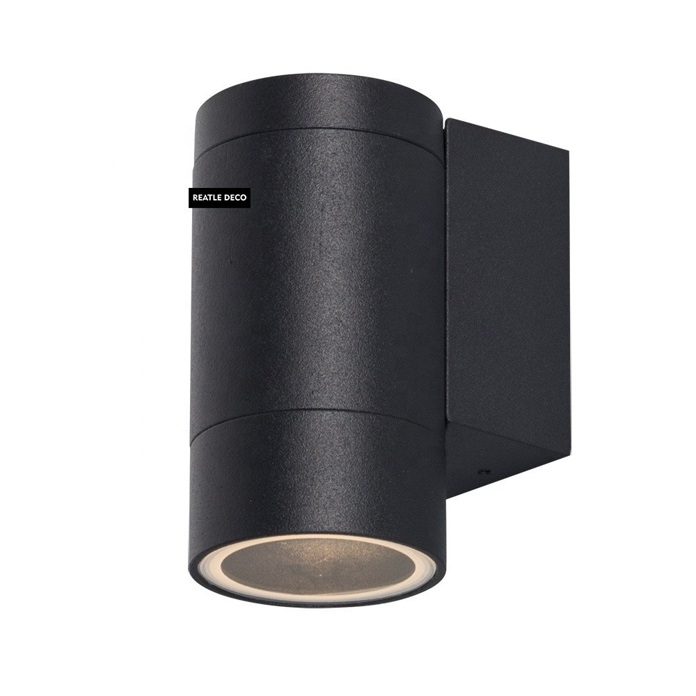Outdoor Wall Lamp for Garden Promotion Die-casting Aluminum GU10 1 Light Waterproof OEM Tempered Glass IP65 Halogen Bulbs 20000