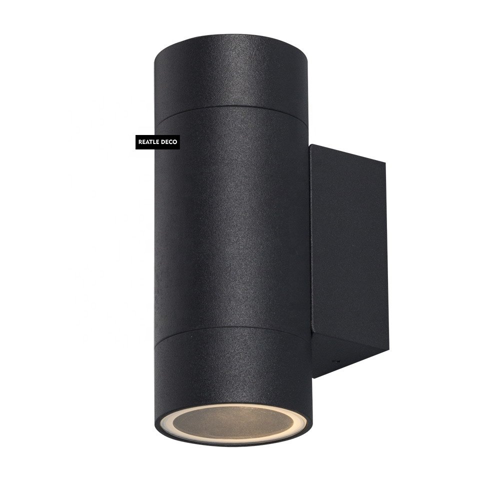 Outdoor Wall Lamp for Garden Promotion Die-casting Aluminum GU10 1 Light Waterproof OEM Tempered Glass IP65 Halogen Bulbs 20000