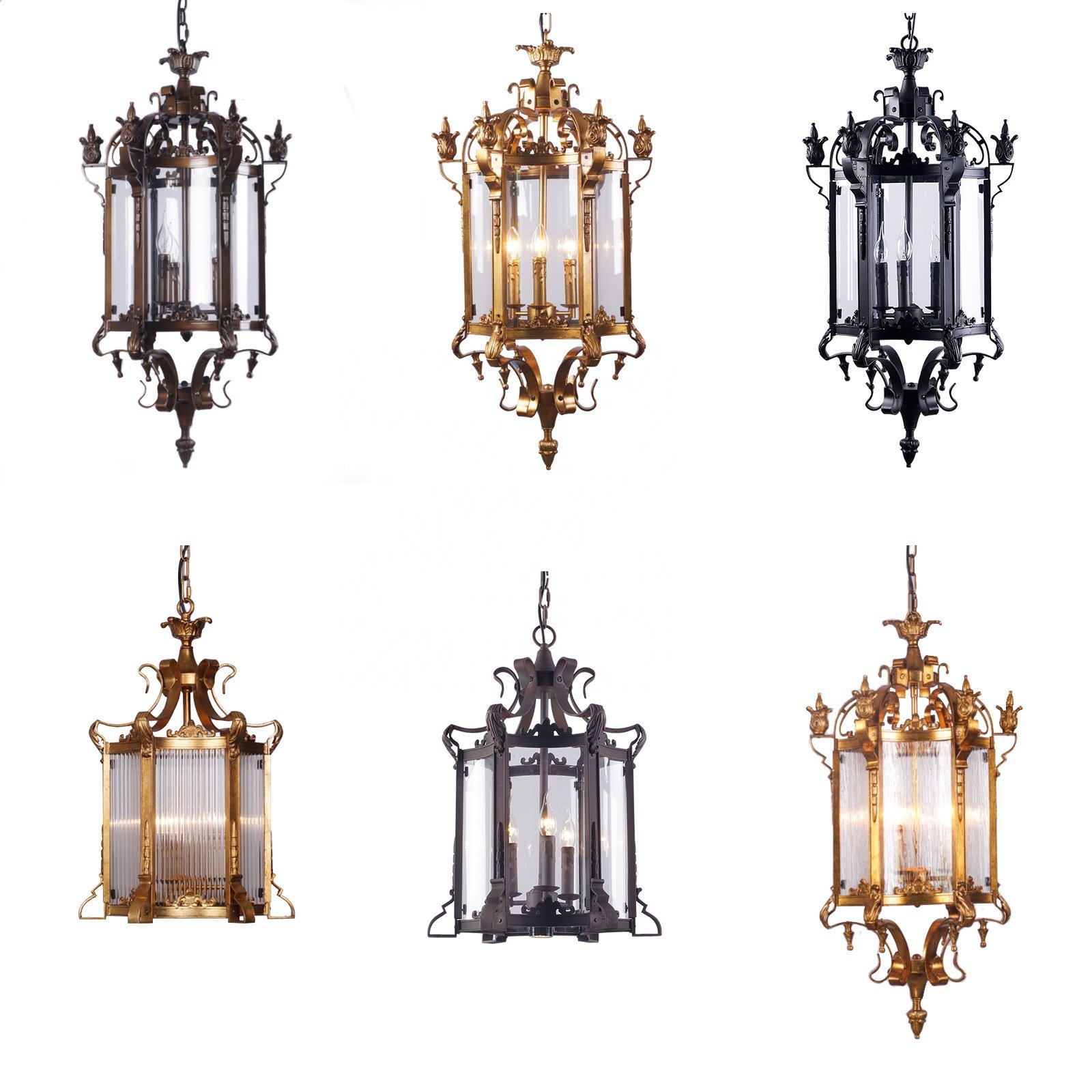 Italian Ancient Roman Gothic Style Iron Art Classical Hotel Restaurant Staircase Villa outdoor chandelier waterproof