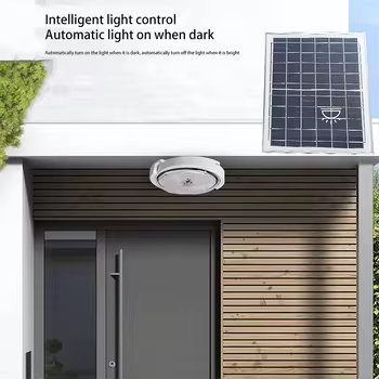 Remote dimmable Bedroom Courtyard wall solar led ceiling light 40w 60w 100w 200w 300w solar indoor outdoor ceiling led light