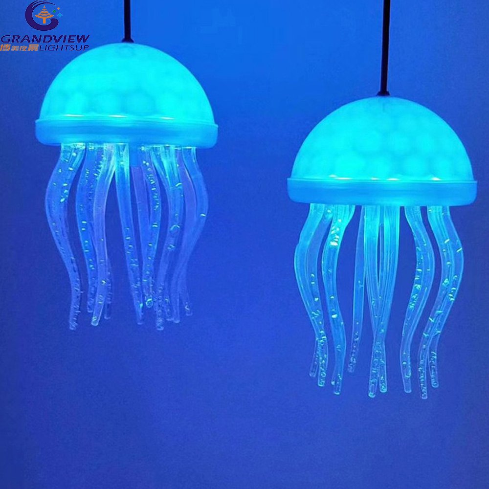 Acrylic Jellyfish Lights Indoor Outdoor Christmas Street Bar Party Hanging Decorations Motif Ceiling Lamp
