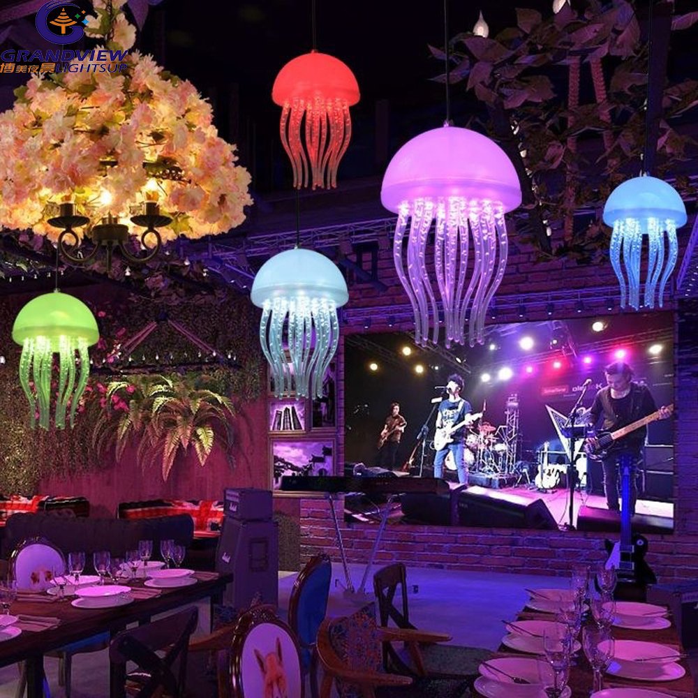 Acrylic Jellyfish Lights Indoor Outdoor Christmas Street Bar Party Hanging Decorations Motif Ceiling Lamp