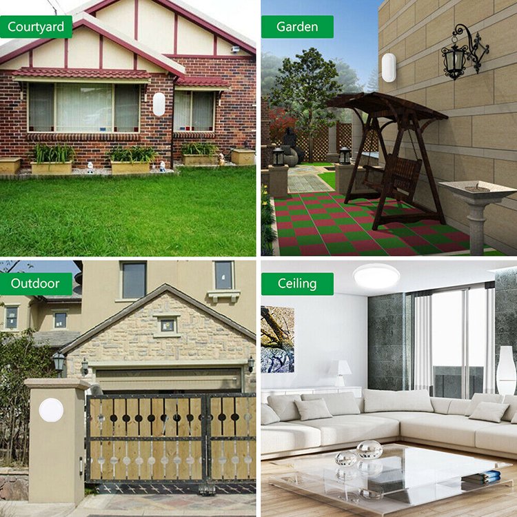 12W Round LED Moisture Proof Ceiling Lamp IP54 Waterproof Bathroom Outdoor Garden Yard Bulkhead light Modern Led wall light