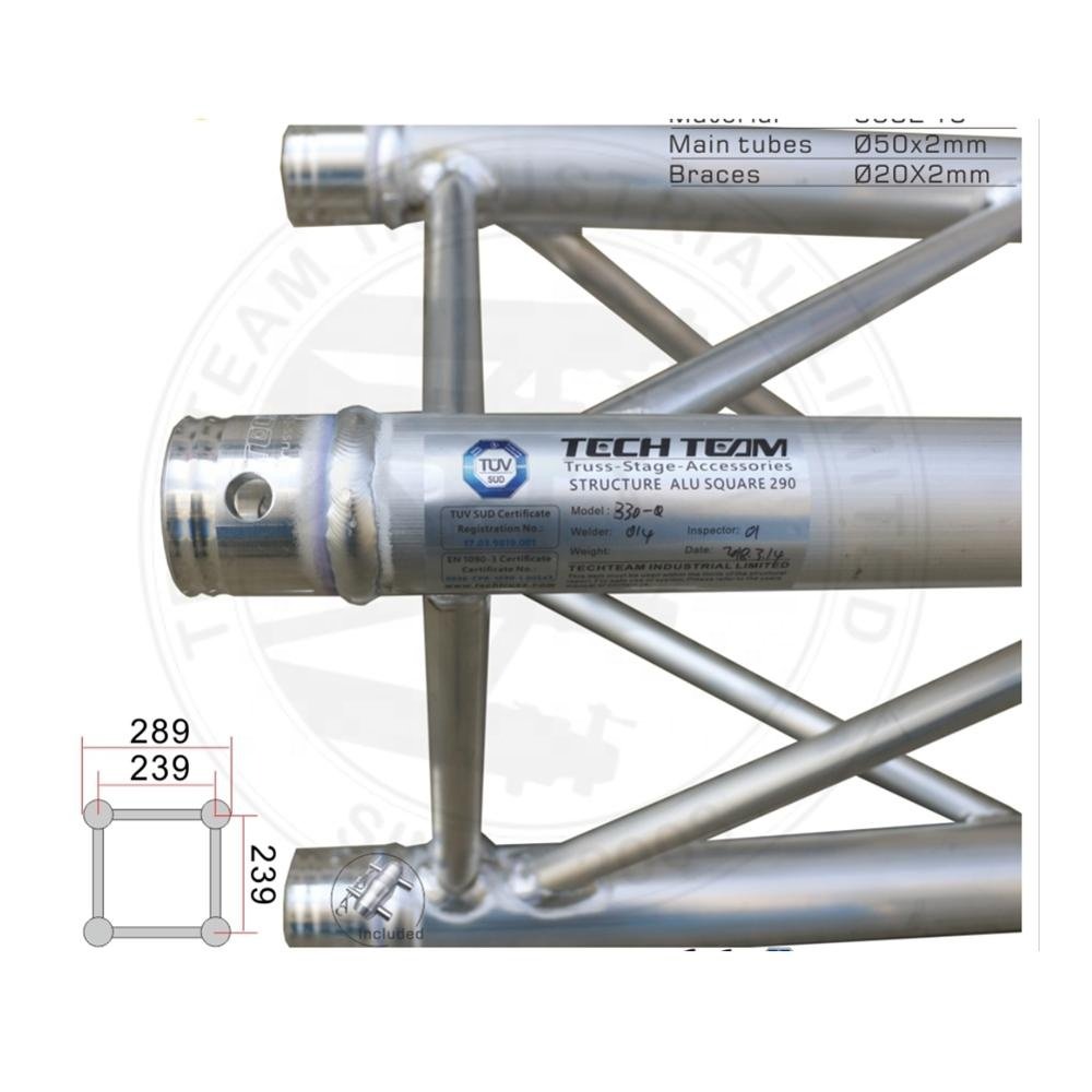 Spigot Aluminum Pillar Light Weight Stage Truss Display High Quality Roof Truss System