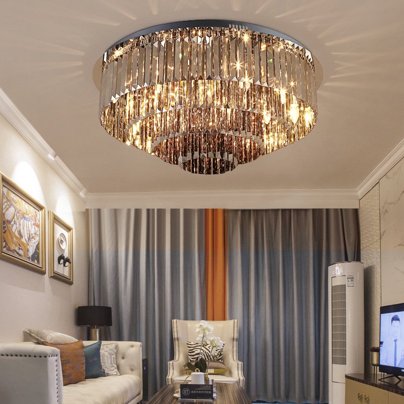 Modern Minimalist Personality Light Luxury Decorative Crystal Ceiling Lamp For Living Room Bedroom