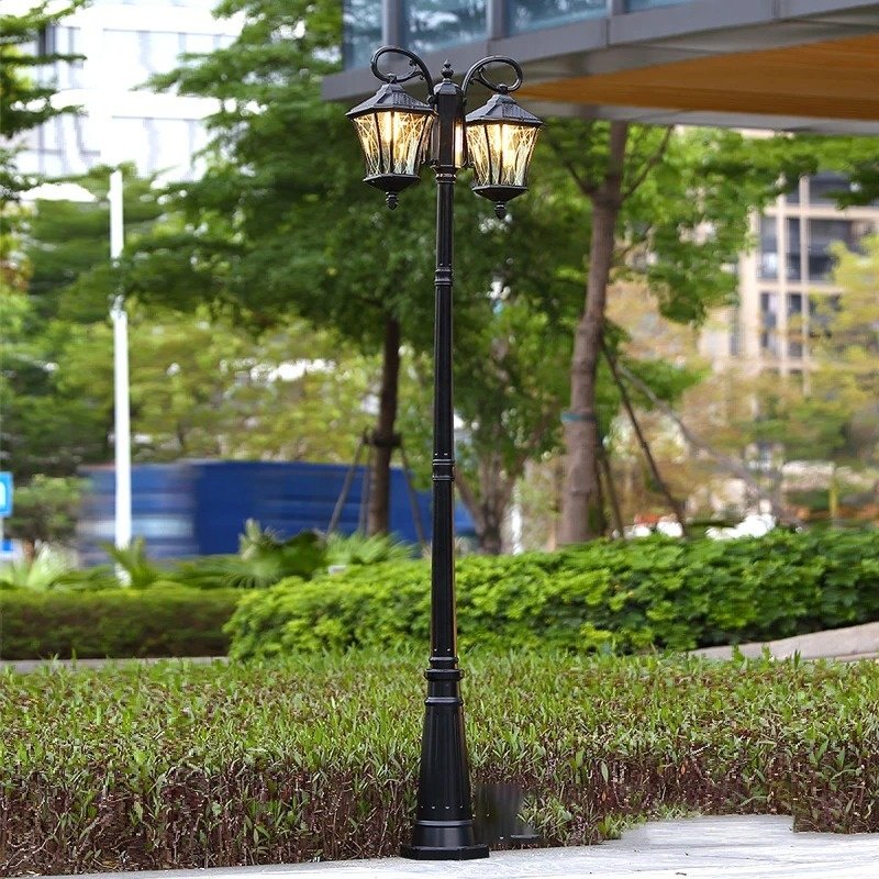 Led landscape lamp IP65 outdoor waterproof villa area European lamp outdoor retro courtyard home garden high pole street lamp