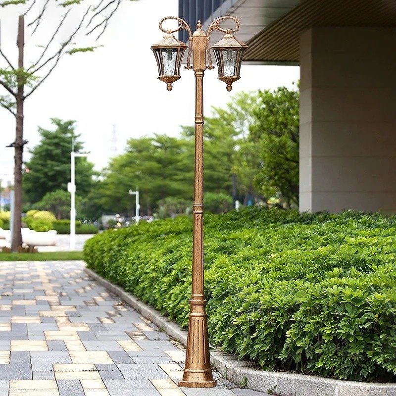 Led landscape lamp IP65 outdoor waterproof villa area European lamp outdoor retro courtyard home garden high pole street lamp
