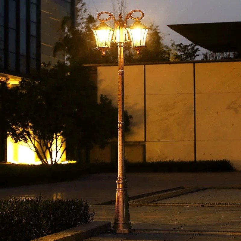 Led landscape lamp IP65 outdoor waterproof villa area European lamp outdoor retro courtyard home garden high pole street lamp