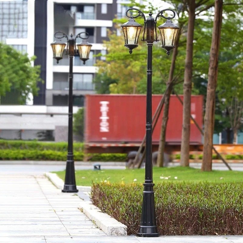 Led landscape lamp IP65 outdoor waterproof villa area European lamp outdoor retro courtyard home garden high pole street lamp