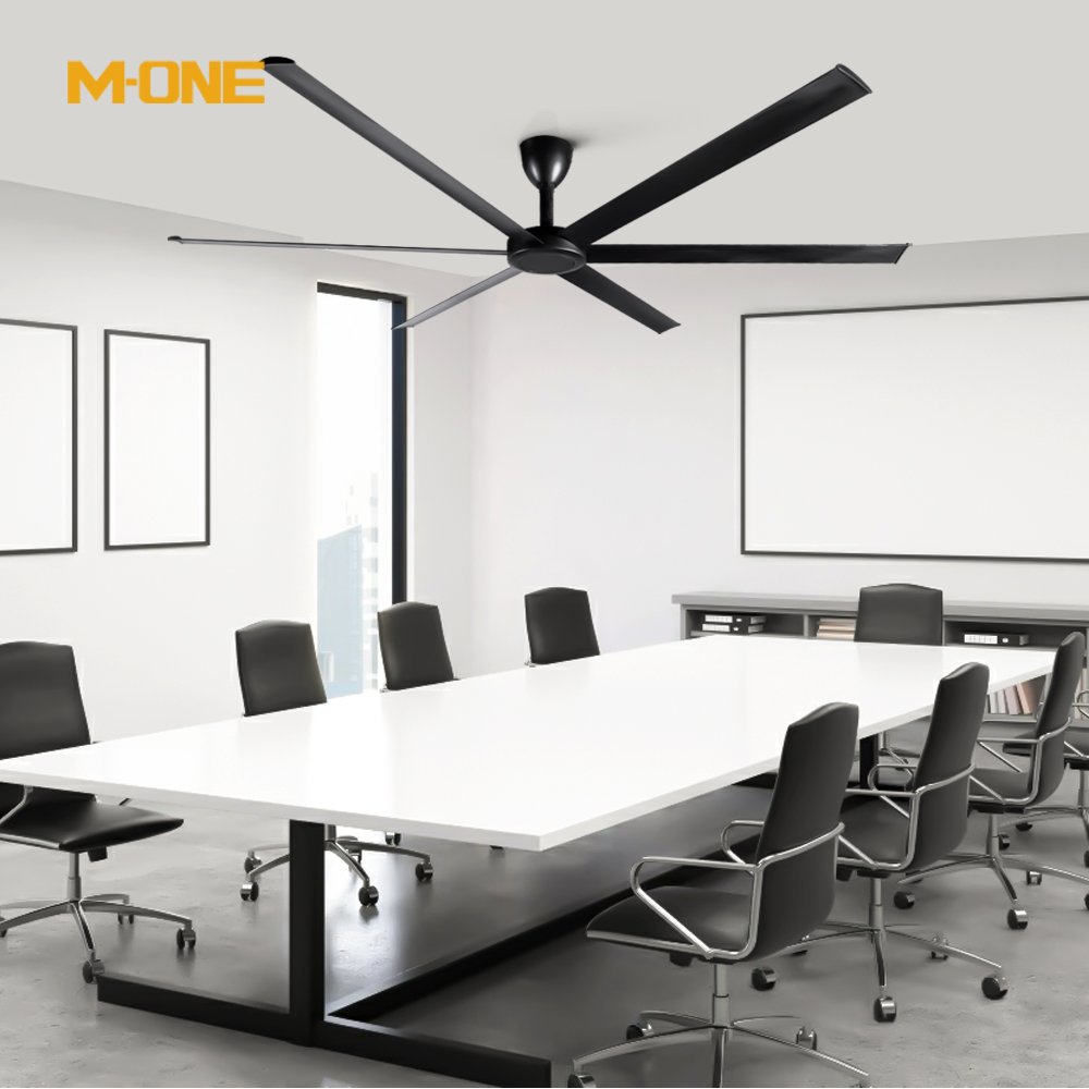 Industrial 108 Inches Speed Adjustable 6 Blades Copper DC Motor ETL Certificate Roof Mounted Aluminum Ceiling Fan Without Lights
