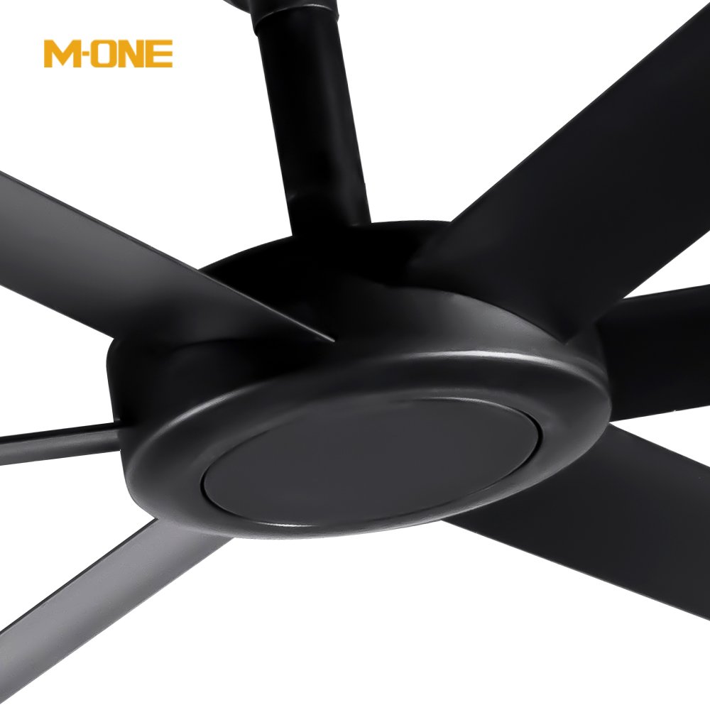 Industrial 108 Inches Speed Adjustable 6 Blades Copper DC Motor ETL Certificate Roof Mounted Aluminum Ceiling Fan Without Lights