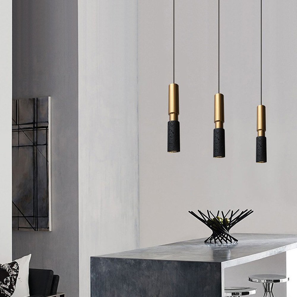 European Simple Ceiling Hanging Lamp Modern Single Head Small Gold Copper Marble Pendant Light Restaurant Corridor Bar Light
