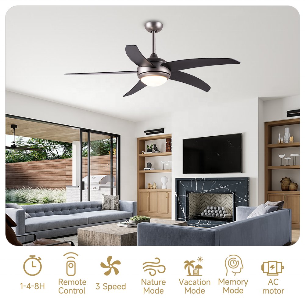 42" factory ceiling fan with lamp AC dimmable plywood modern ceiling fan light made in china ceiling fans