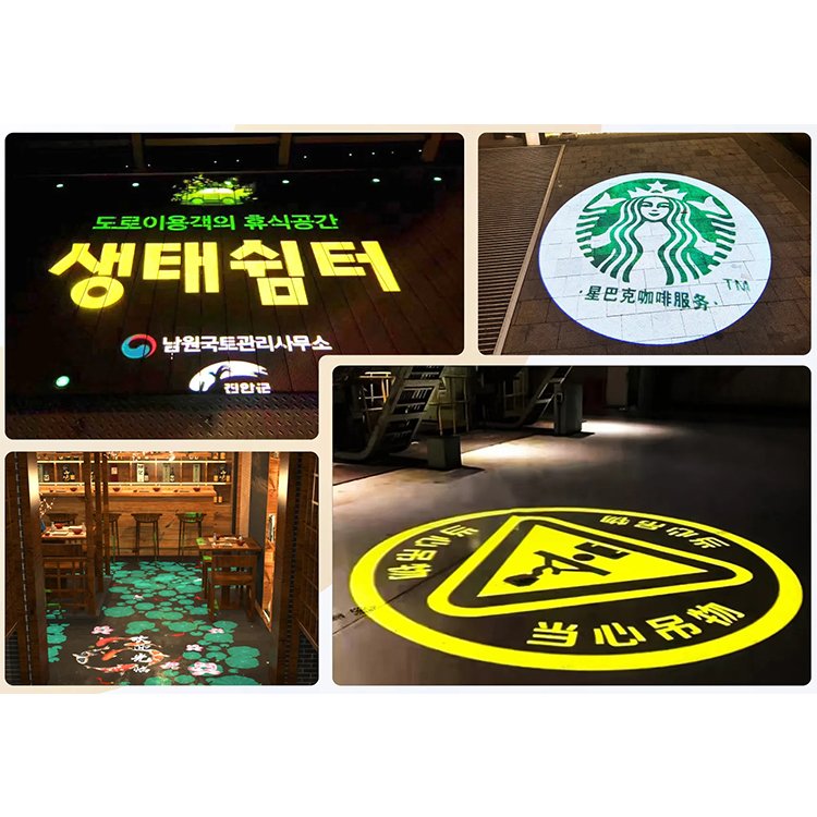TMUT 100W LED Gobo Projector Rotating Outdoor Light LED Custom Logo Wall Building Floor Ceiling Lights