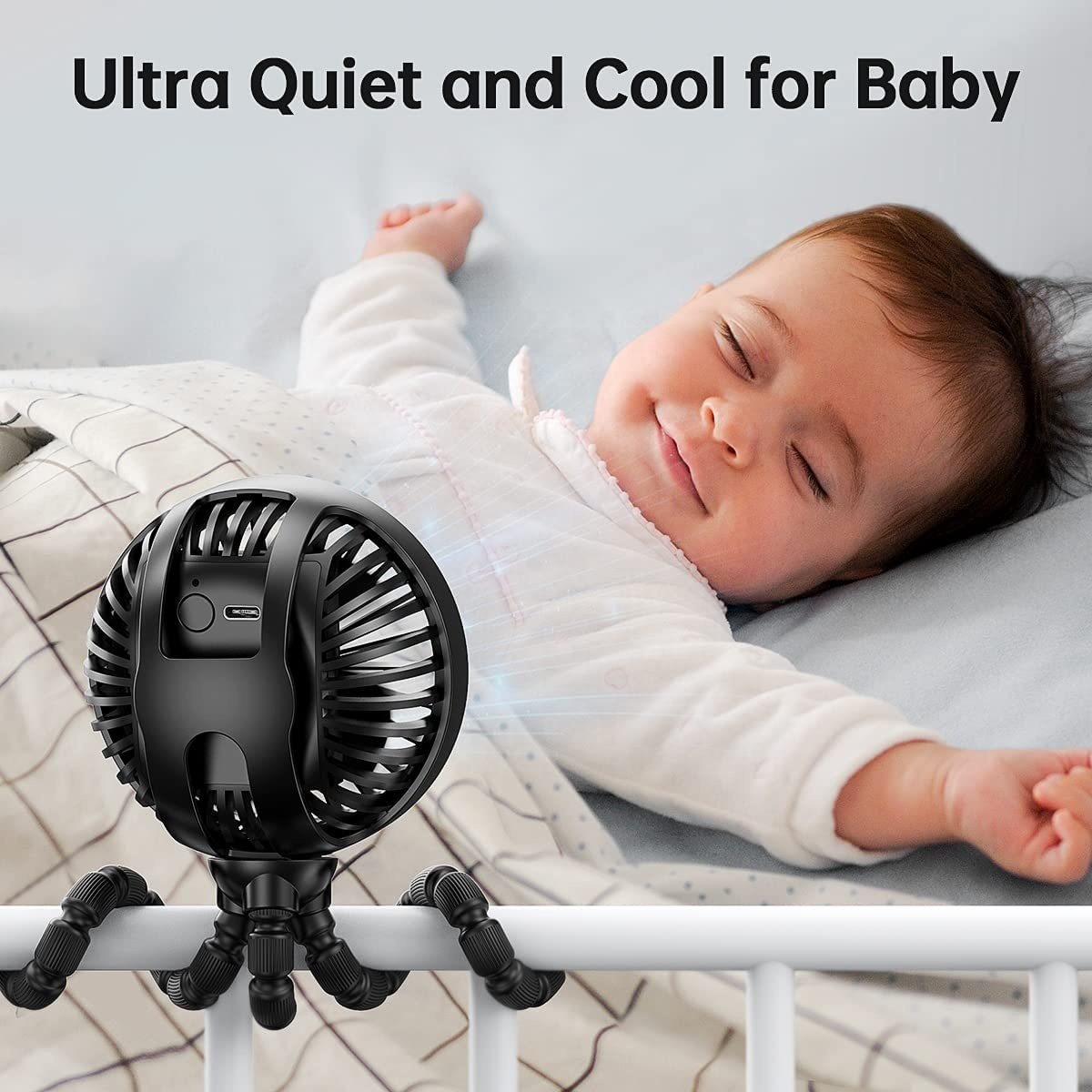 Stroller Baby Fan,Flexible Adjustable Octopus Fan,Mini Fan Portable Rechargeable Usb Clip Handheld Fan