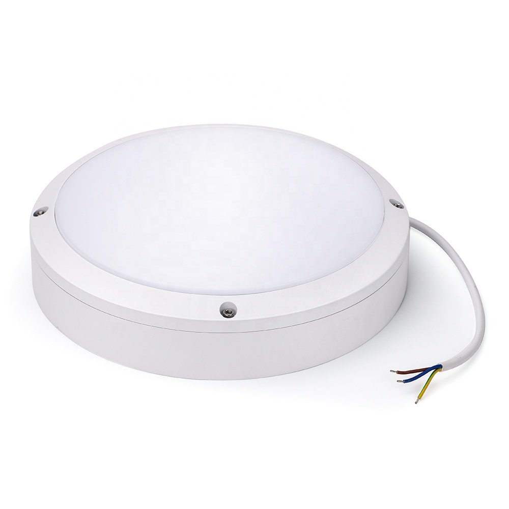 Round LED Ceiling Light 15W 20W 30W IP65 Waterproof Flush Mount Ceiling Lights White Black Led Bulkhead Light