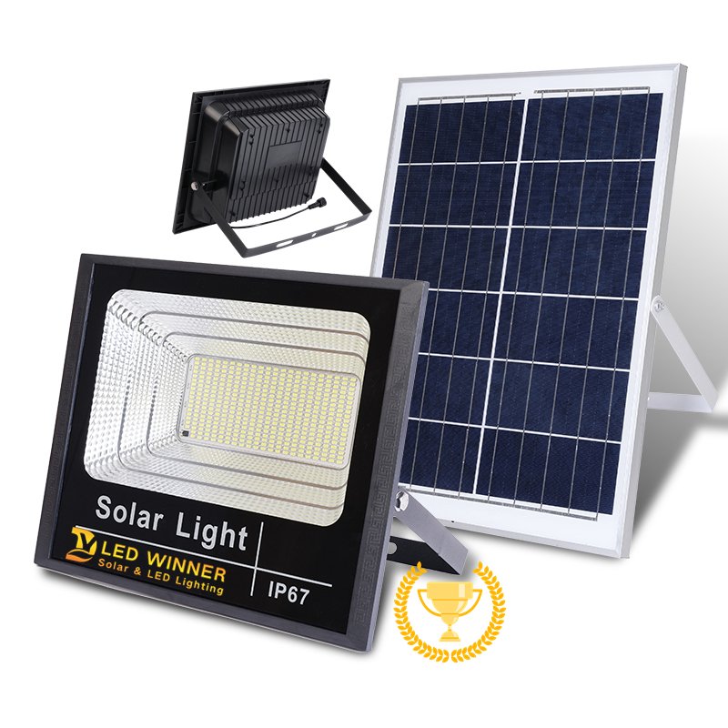 Intelligent solar light Aluminum Lamp Body Material ABS Solar Led Floodlight outdoor flood light