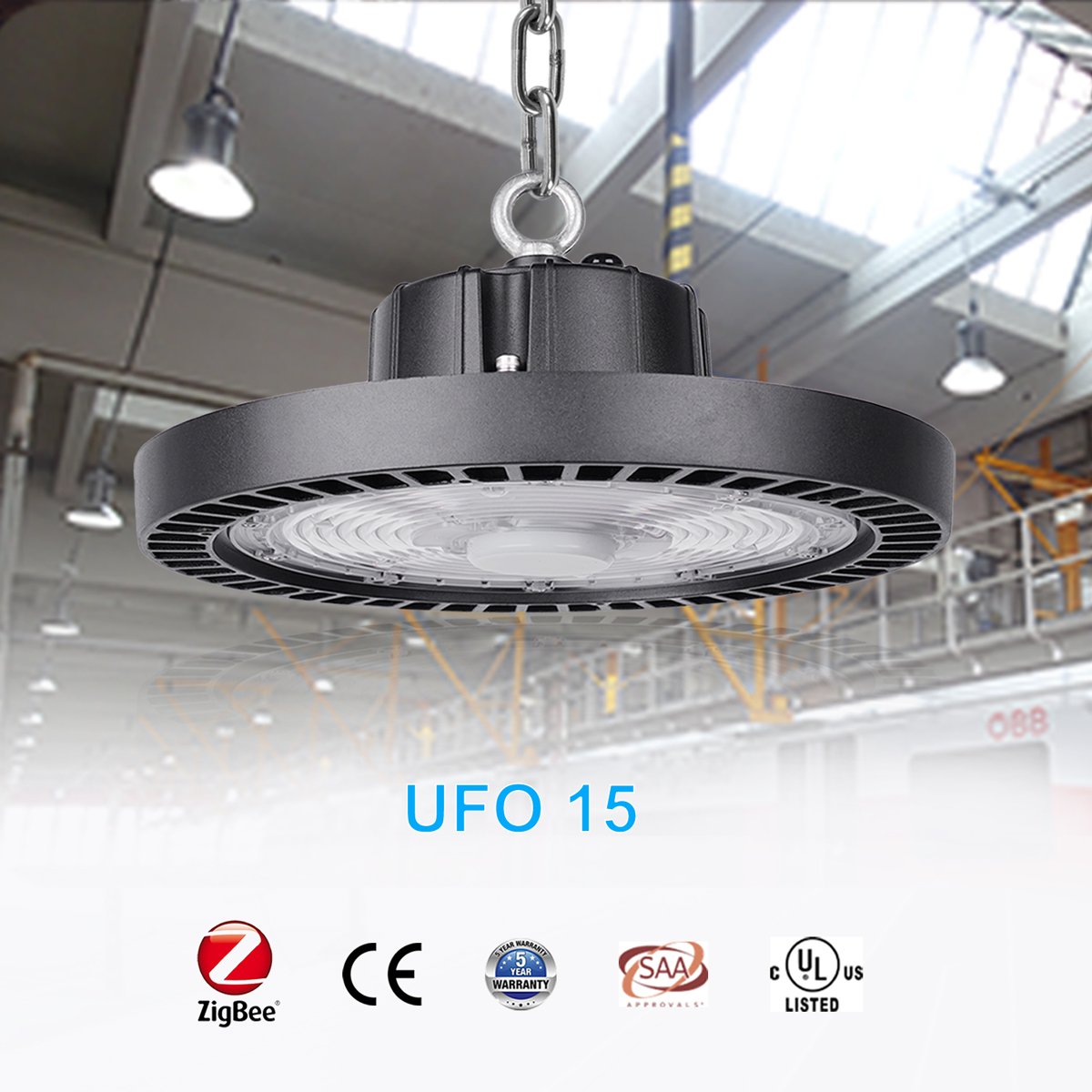 OEM ODM Factory High Lumen Ultra-thin Warehouse Industrial 100W 150W 200W Highbay UFO Led High Bay Light