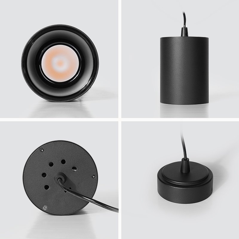 Modern 30W Round Surface Mounted Cylinder LED Pendant Light COB Suspended Dimmable DownLight For Hotel Coffee Shop Restaurant