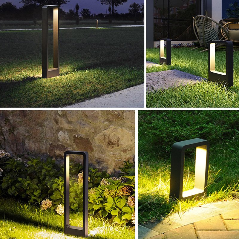 Modern Lawn Light Outdoor Aluminum IP65 Courtyard Landscape Lighting Decoration Garden Lawn Lamp Led Bollard Light
