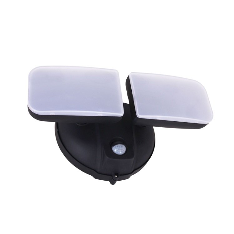Pdlux PD-2P-A Outdoor Double Head Solar Motion Sensor LED Wall Lights with Line Solar Spot Lighting Plastic Garden IP65 -10 - 40