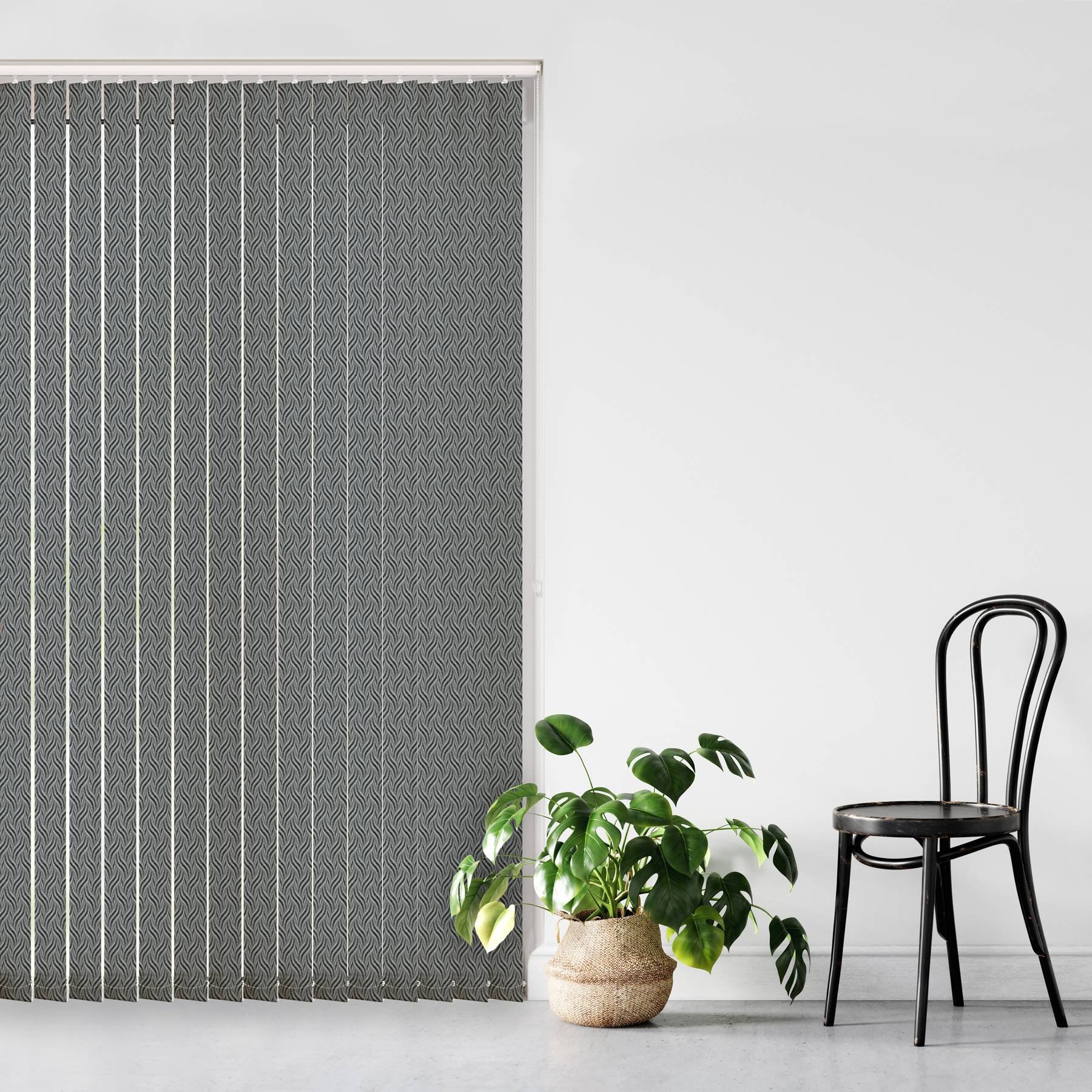 Custom Size PVC Vertical Shade Motor Automatic Big Vertical Window Blind for Sliding Door