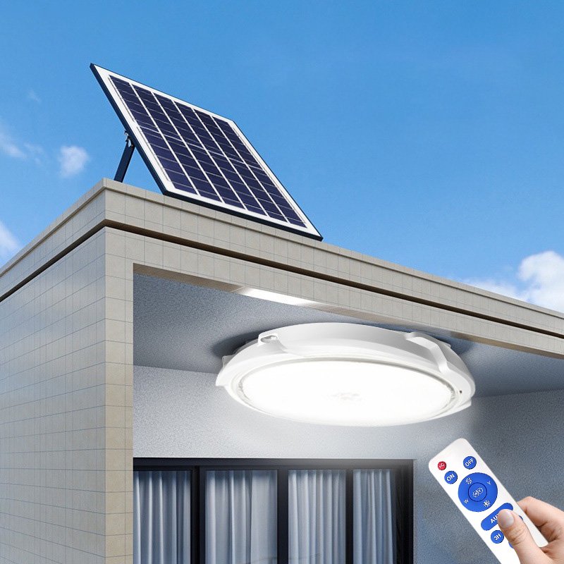 Best Selling Modern Indoor Surface Mounted Rechargeable Round Solar Power 100w 200w 300w Solar Ceiling Light