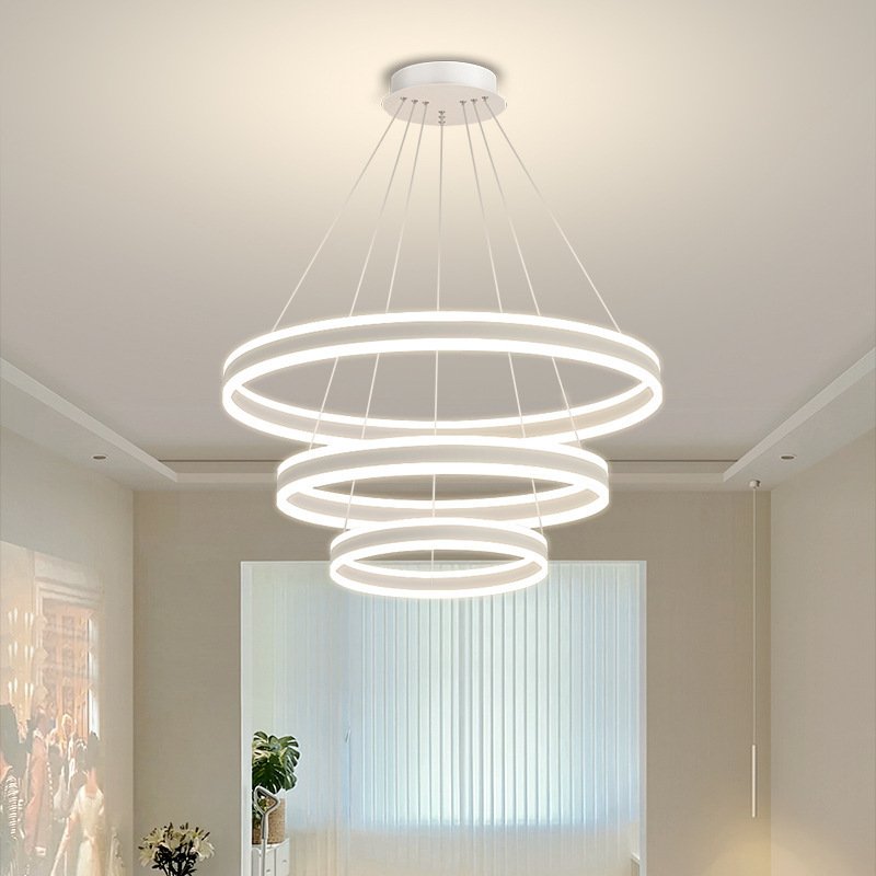 Aluminum Profile Pendant Circular Hanging Led Linear Light Black Custom Lighting For Hotel Modern Chandeliers Luminaire
