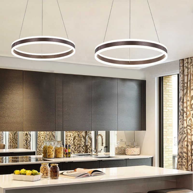 Aluminum Profile Pendant Circular Hanging Led Linear Light Black Custom Lighting For Hotel Modern Chandeliers Luminaire