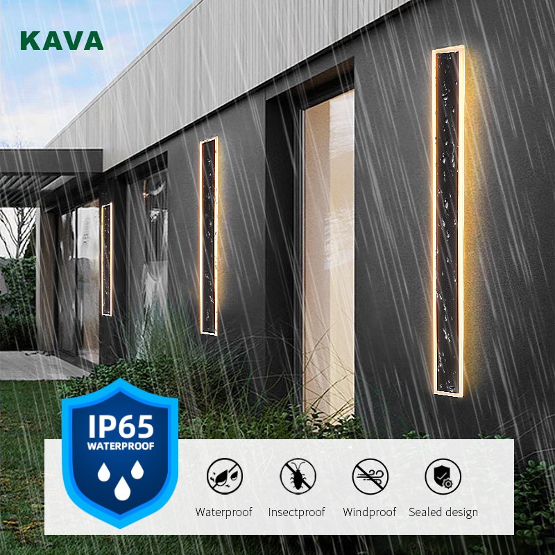 24" Aluminum LED Light Modern Garden Light Waterproof IP65 Outdoor Long Strip LED Ceiling Light
