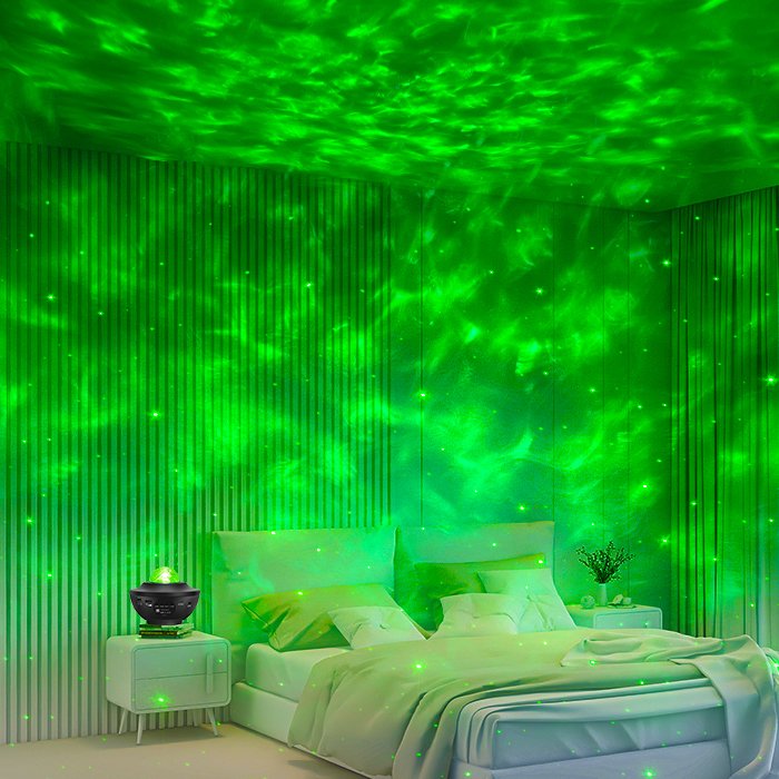 New Fantasy LED Planet Projector Light Starry Sky Projector Music Remote Control Laser Water Pattern Light
