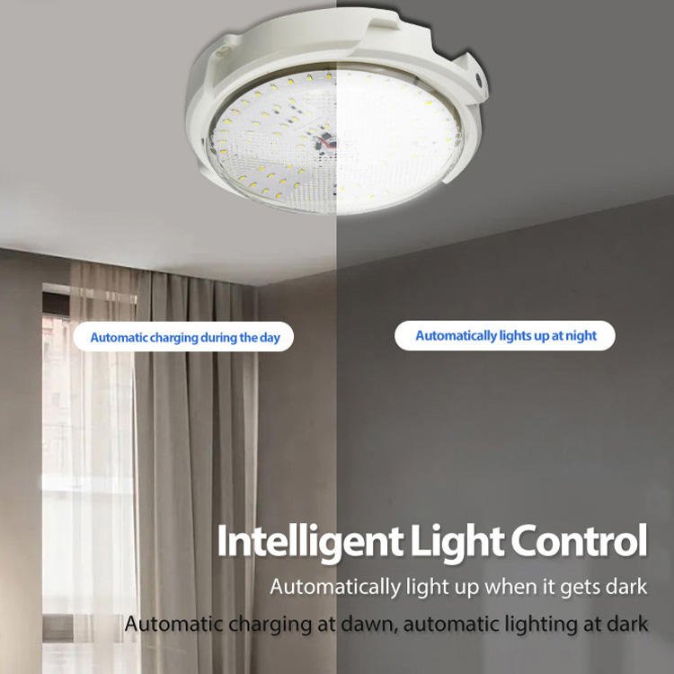 LED Solar Ceiling Light Waterproof Ip65 Outdoor Garden Indoor 50W 100W 150W 200W 300W Intelligent Solar LED light