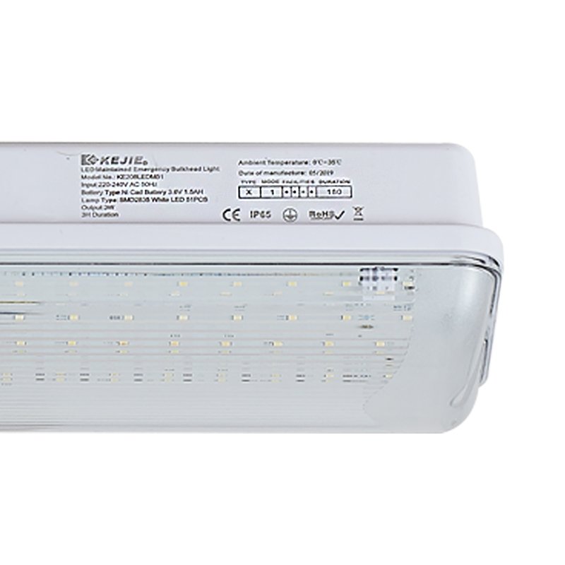 Kejie 1-3H Battery Backup Self-Testing Ceiling Emergency Light Led Emergency Fitting With Tuv Ce