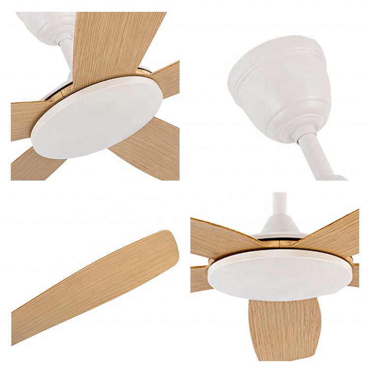52" decorative Modern ABS ceiling fan Remote Control home reversible dc ceiling fans without light