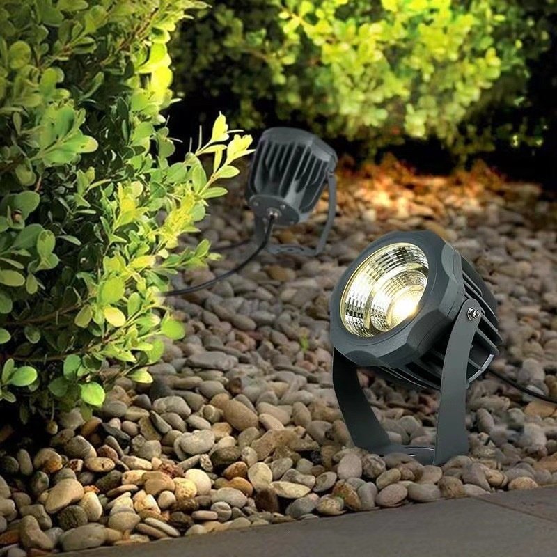 Outdoor spotlight waterproof tree light COB courtyard garden tree light landscape villa floor light