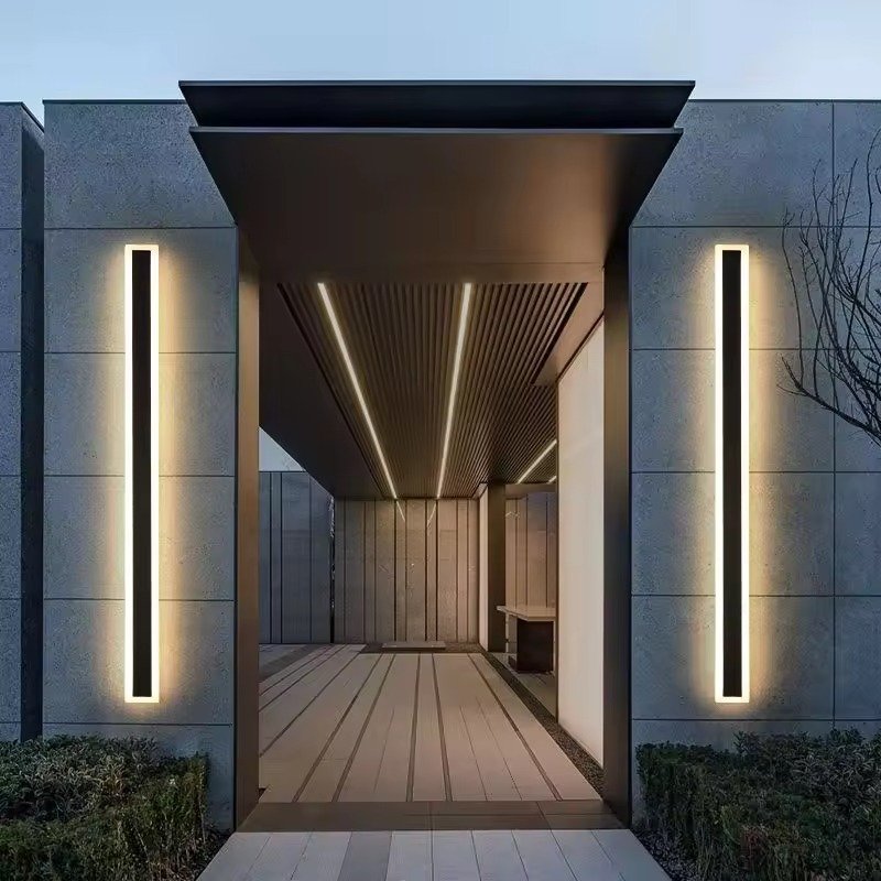 Long outdoor wall lamp waterproof modern linear long LED wall lamp 12W/24W/32W/48W/60W garden wall lamp