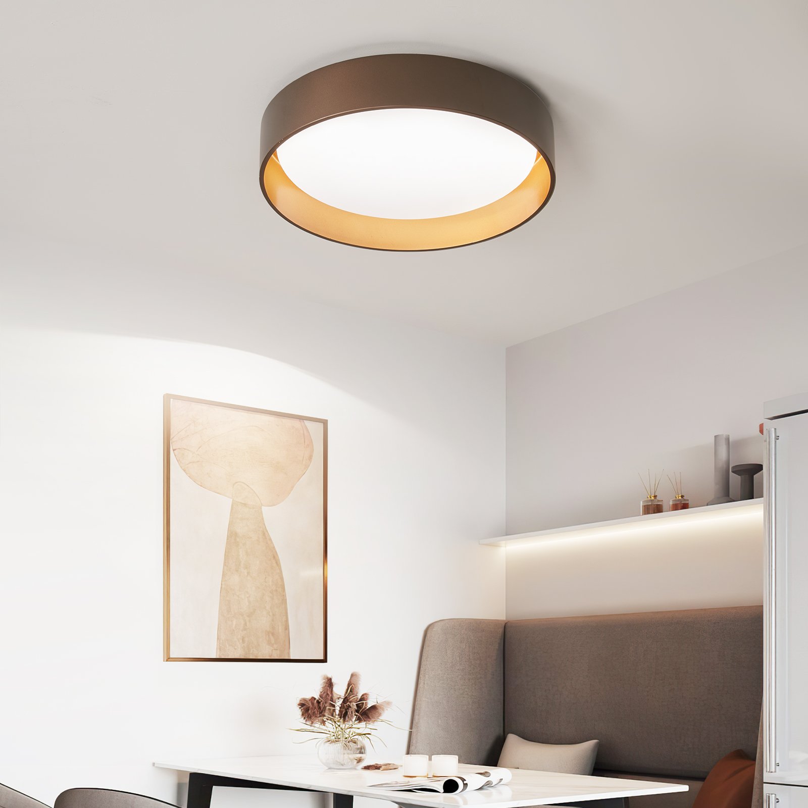 Hot Sales Creative Integrated LED Flush Mount Round Acrylic Ceiling Light For Bedroom Pavement