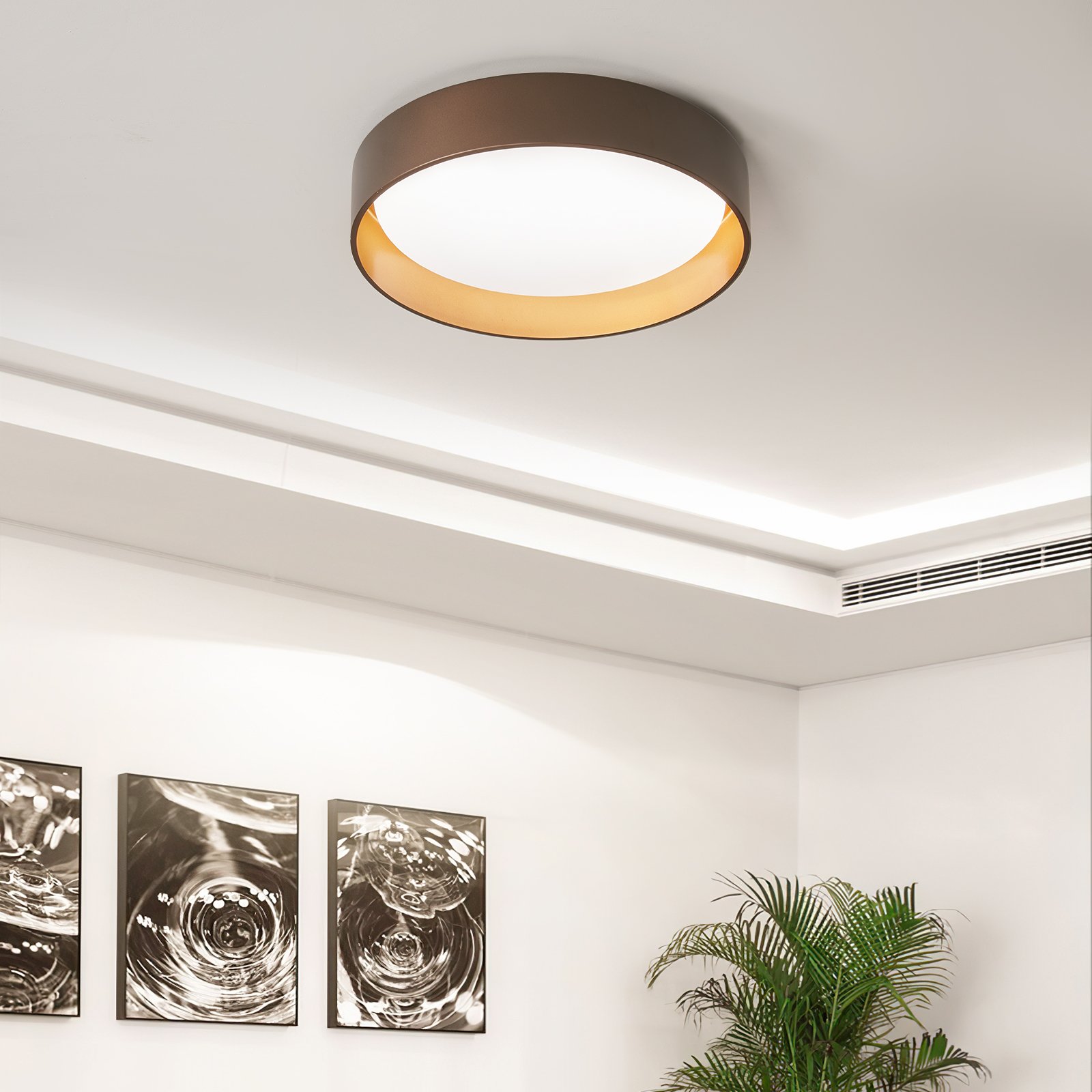 Hot Sales Creative Integrated LED Flush Mount Round Acrylic Ceiling Light For Bedroom Pavement