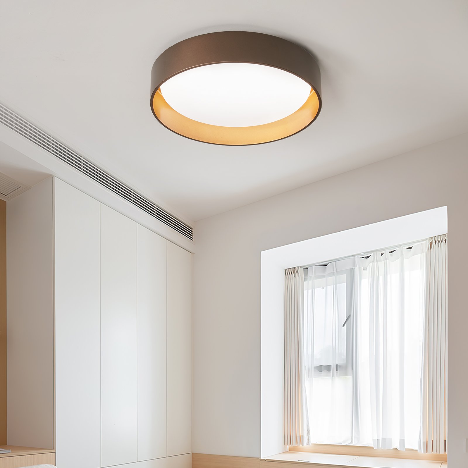 Hot Sales Creative Integrated LED Flush Mount Round Acrylic Ceiling Light For Bedroom Pavement