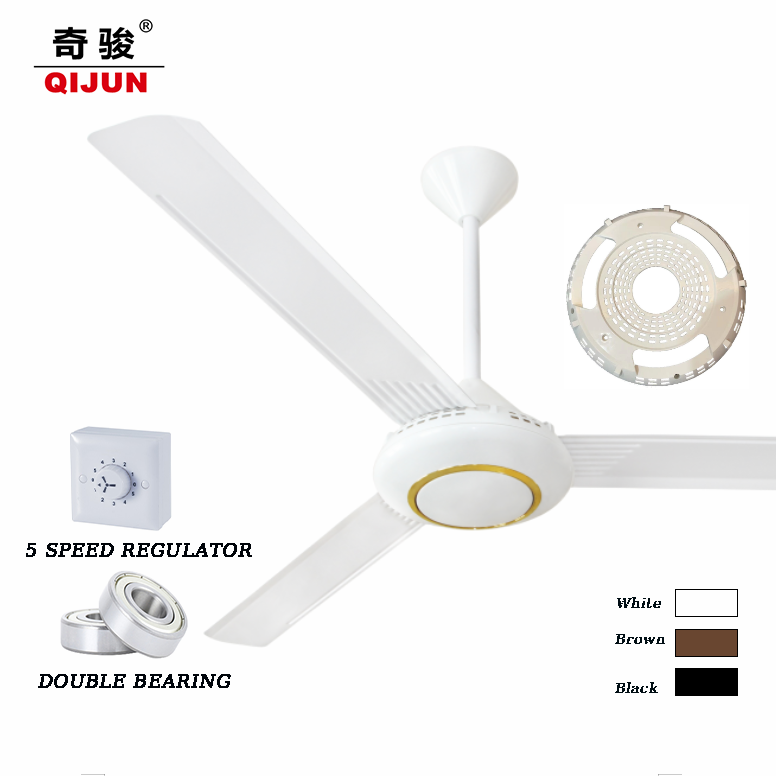 56 Inch Panasonicon Copper Motor Lager Air Flow 110V 60Hz KDK Style Industrial Ceiling Fan with Light