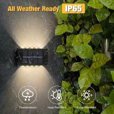 2024 Hot-selling High Quality Outdoor Waterproof 10 LED Solar Wall Light Modern Up And Down Solar Wall Light Solar Garden Light