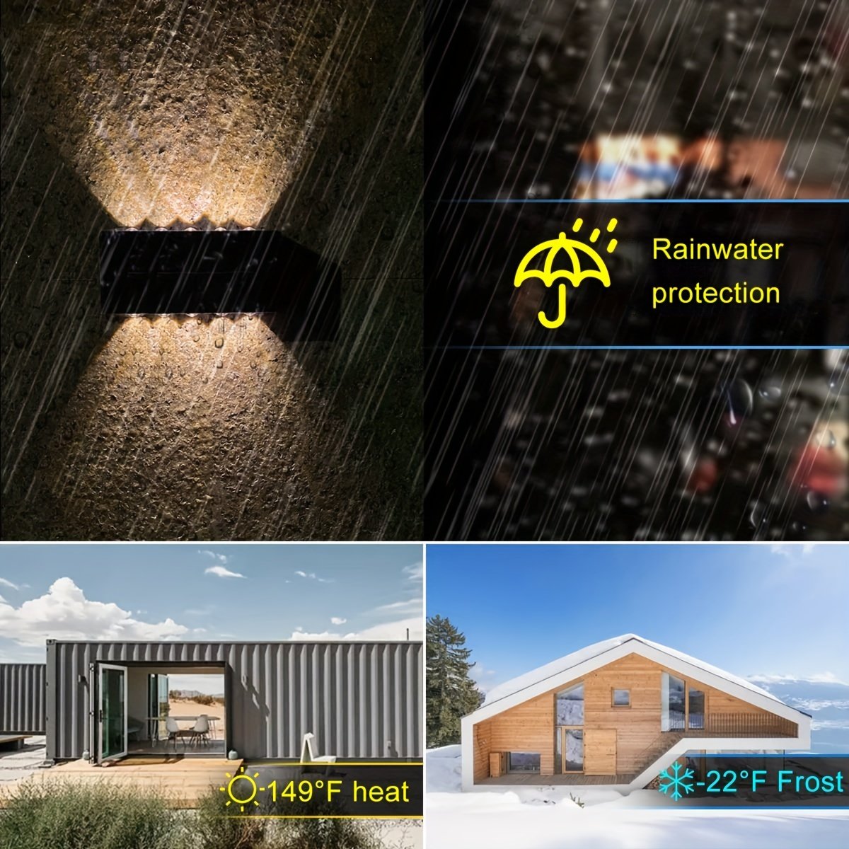 2024 Hot-selling High Quality Outdoor Waterproof 10 LED Solar Wall Light Modern Up And Down Solar Wall Light Solar Garden Light