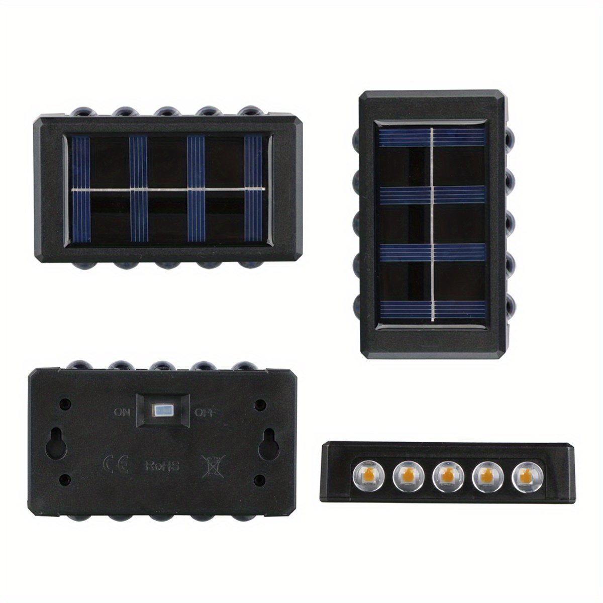 2024 Hot-selling High Quality Outdoor Waterproof 10 LED Solar Wall Light Modern Up And Down Solar Wall Light Solar Garden Light
