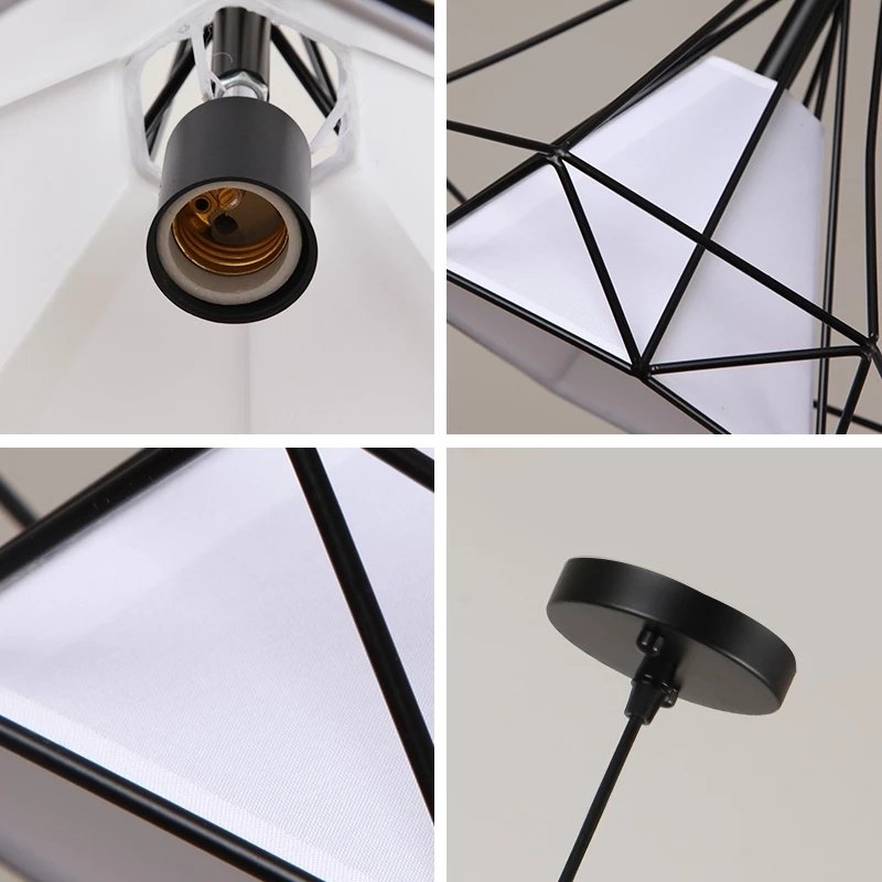Metal Pendant Lamp Indoor Loft Ceiling Light Modern Nordic Industrial 3 Heads Led Chandeliers Light For Restaurant Coffee Bar