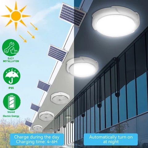 Factory Direct House Indoor led Solar Ceiling Light with Remote Control Indoor Outdoor Ceiling Lights