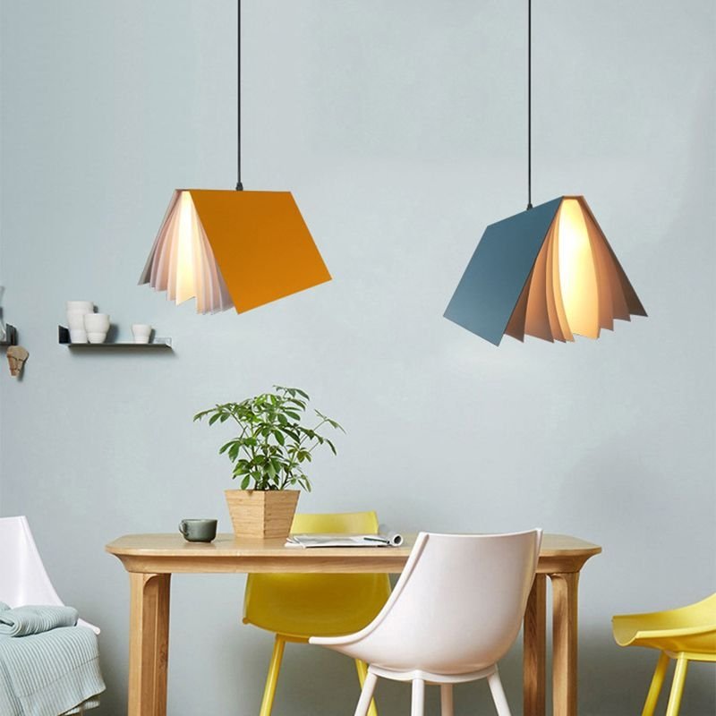 Book lights shape bamboo lampshade decor home decoration garden living room lights outdoor chandelier pendant lightings