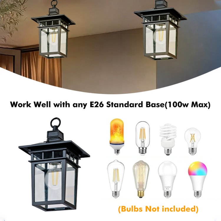 European Style Courtyard Lamp Garden Landscape Lamp With High-End Aluminum Hanging Outdoor Pendant Light