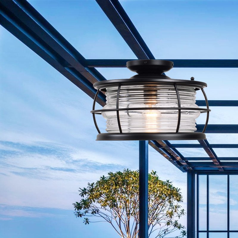 Modern simple sun room chandelier Glass room balcony LED ceiling chandelier