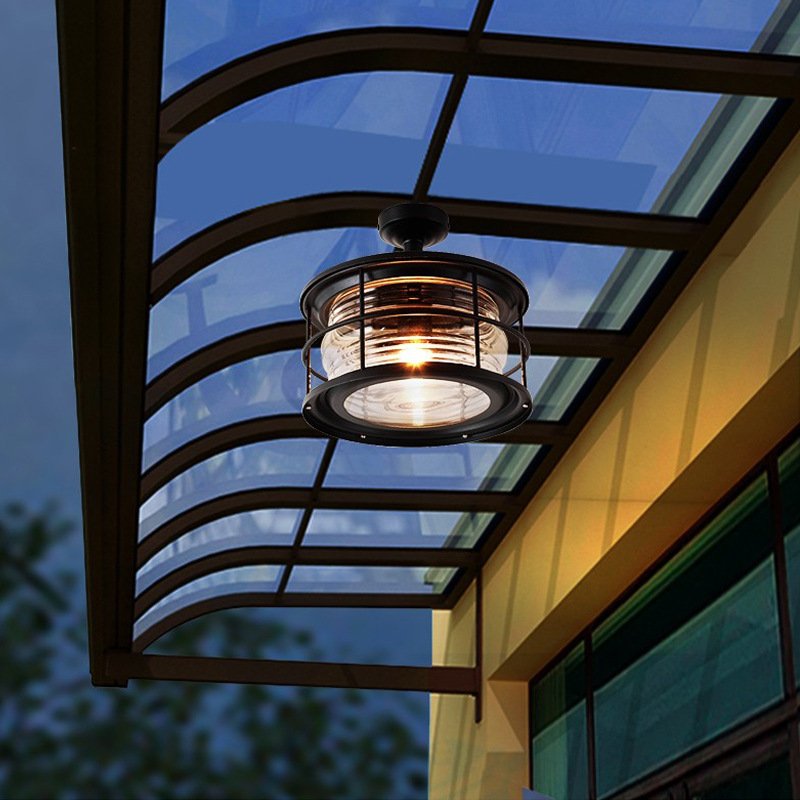 Modern simple sun room chandelier Glass room balcony LED ceiling chandelier